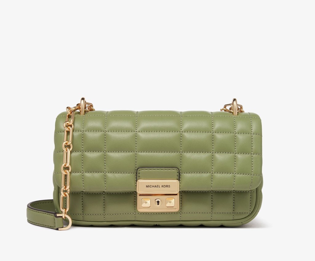 Tribeca Small Leather Shoulder Bag (Green)